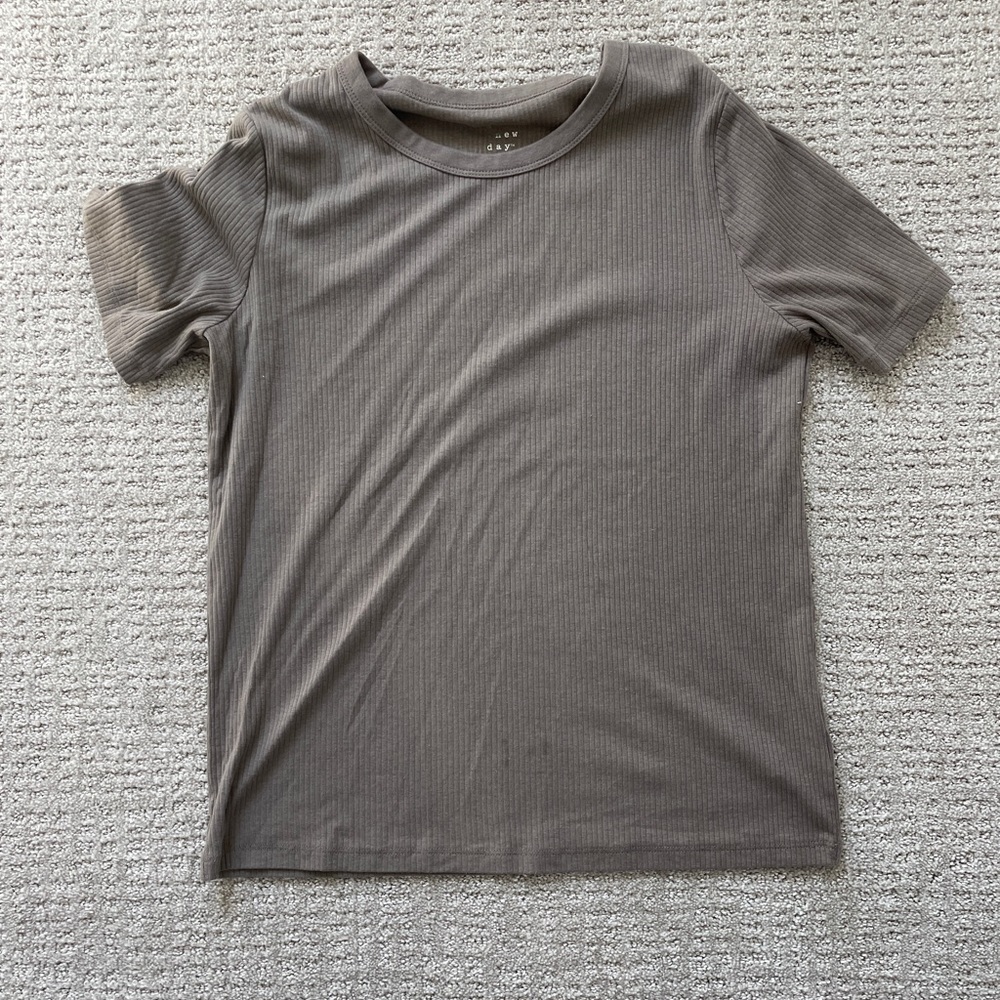 A new day ribbed T shirt
